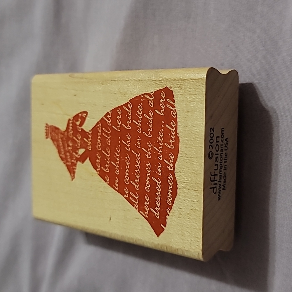 Inkadinkado Bride with Phrase Wooden Rubbe…